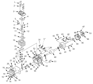 Pump Parts Diagram and Parts List for HL4232  Campbell Hausfeld Compressor